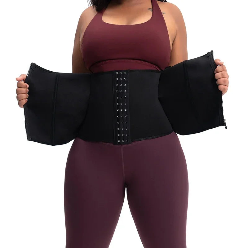 Women Waist Trainer Body Shaper Gym Fat Burning Sauna Sweat Belts Weight Loss Corset Shapewear Flat Belly Slimming Tummy Sheath