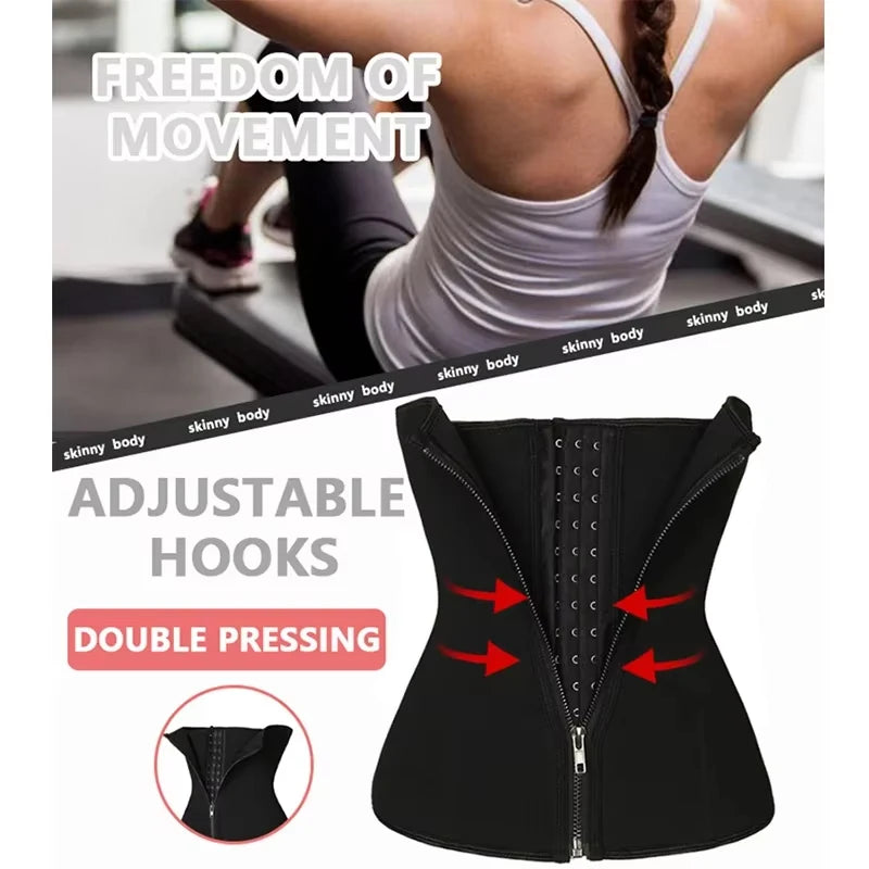 Women Waist Trainer Body Shaper Gym Fat Burning Sauna Sweat Belts Weight Loss Corset Shapewear Flat Belly Slimming Tummy Sheath