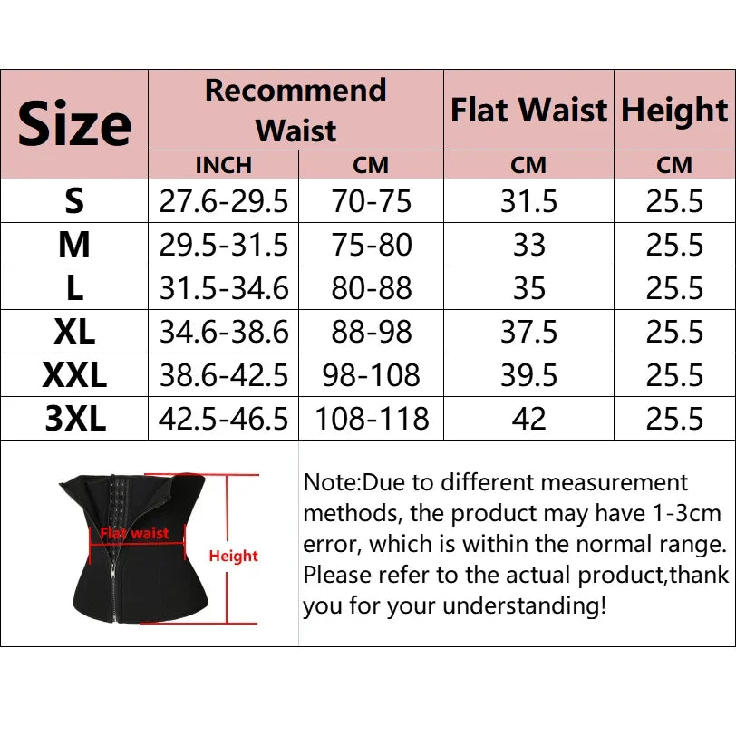 Women Waist Trainer Body Shaper Gym Fat Burning Sauna Sweat Belts Weight Loss Corset Shapewear Flat Belly Slimming Tummy Sheath
